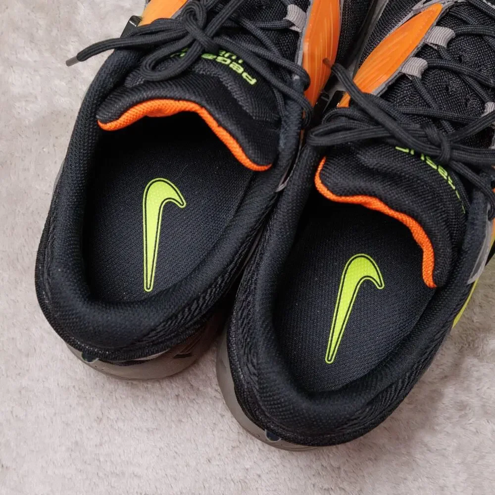 Nike Air Pegasus Wave Gradient Wave Black Safety Orange Sneakers Mens Size 11